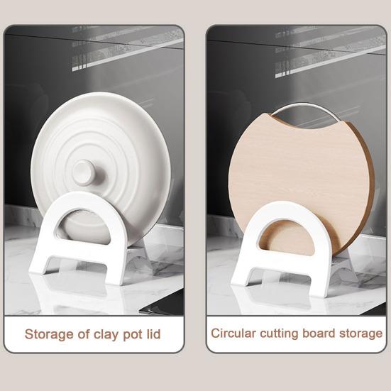 Yousheng Adjustable Cutting Board Holder Pot Lid Stand Auto Width Adjustment Multi-Purpose Countertop Cutting Board Holder Rack