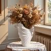 European Ceramic Minimalist Vase for Home Decoration - White Hydroponics & Dry Flowers Holder