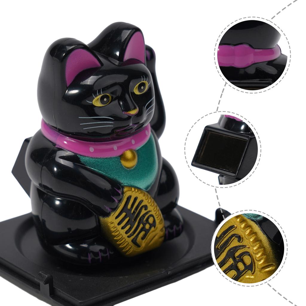 Lucky Cat Ornament Accessories Automatic Waving Cartoon