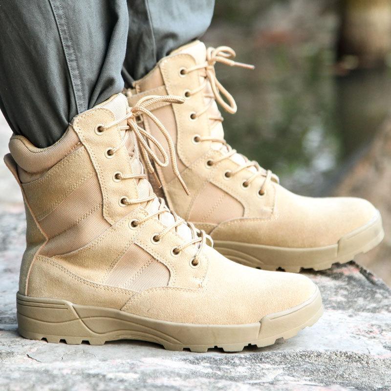 Fashion Desert Trekking High-Top Hiking Shoes Anti-Sand Anti-Slip Outdoor Wear-Resistant Mountain Climbing Shoes for Summer And Autumn