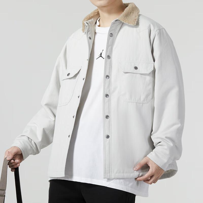 Nike Sport Casual Windproof Warm Cotton Jacket Men Outerwear White FQ0513-072