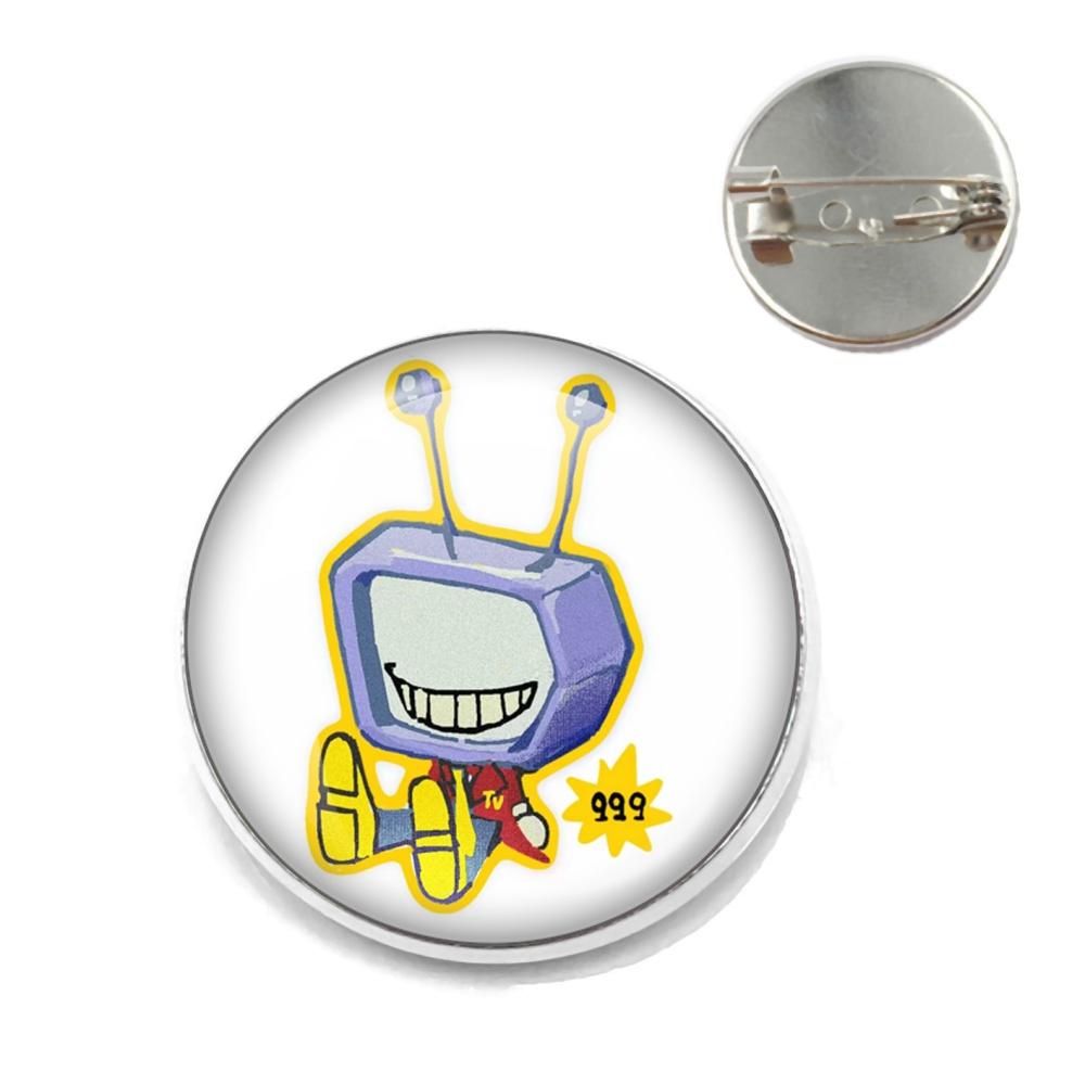 Deltarune Game Character Funny Meme Metal PinsTenna Glass Brooch Badges Accessories Pins Gamer Fans Friends Jewelry Gift