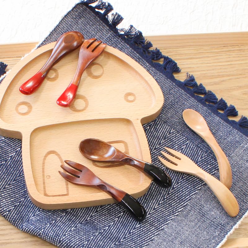 Baby Baby 1 Year Easy To Grip by Baby First Babies Spoon, Food, Old, Yourself, Fork, Spoon, Wooden, 11.5cm, Eating, Children, (Natural Spoon)