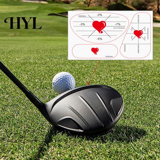Golfschwung Haltungskorrektur Aufkleber 50 Stück Impact Tape Etiketten Verbessern Sie die Genauigkeit Dünn für Schläger Und Distanz Aufkleber Eisen Holz Fairway Treffpunkt