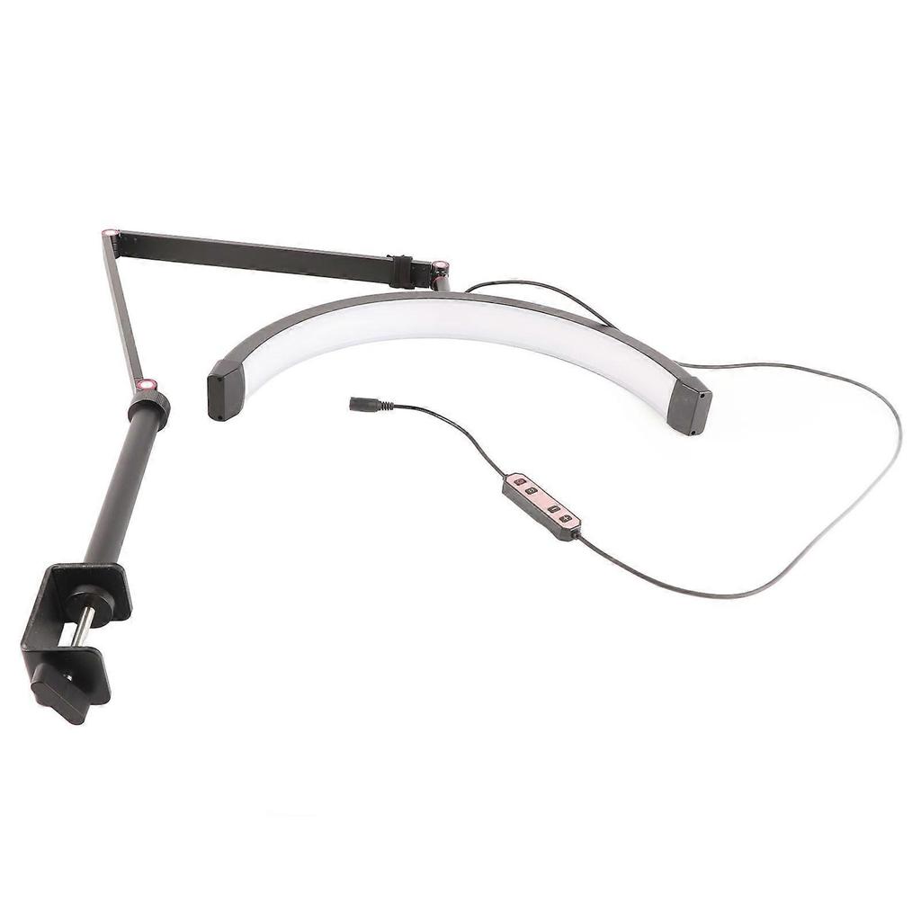 16in 20W Half Moon Light Estheticians Facialist Moon LED Lamp Eye Protection Black 3000k?6000k 100V?240V EU Plug