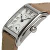 KNIS Kyoto Japan KN004-SVBESF Unisex Classic Rectangular Watch Quartz White Dial Roman Numerals Silver Beige Saffiano Leather 3ATM Water Resistant