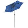 Azur Blue LED Illuminated Sun Umbrella 200 X 211 Cm Aluminum Frame