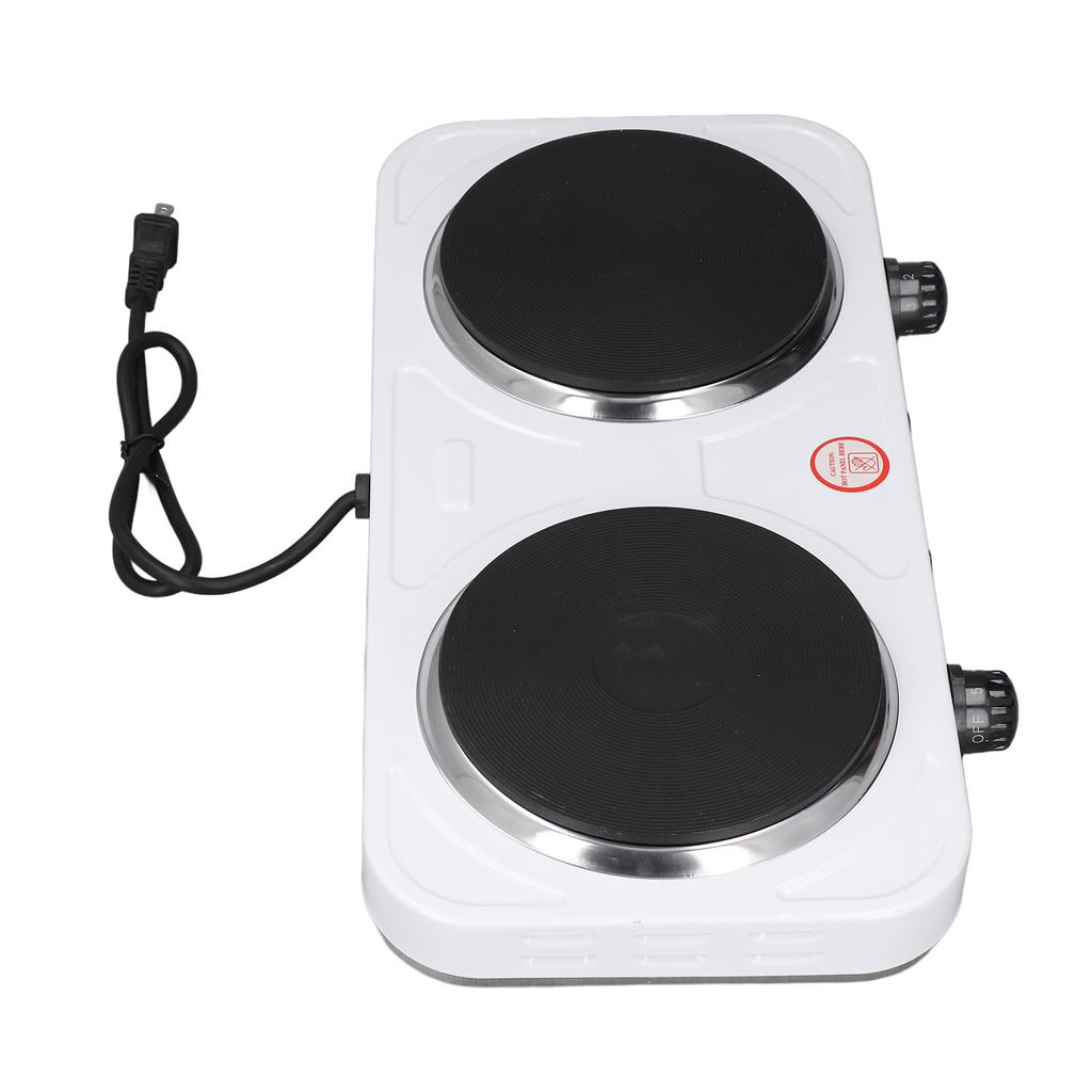 Electric Hot Plate 2000W Double Cooker Plate Countertop Electric Heater for Frying Boiling US Plug 1