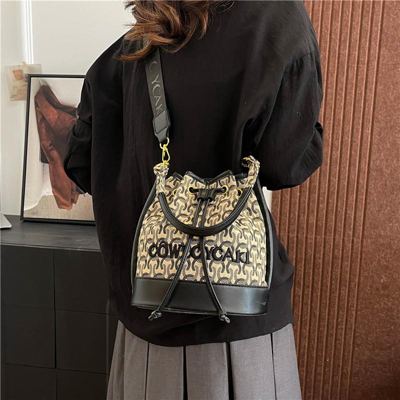 Nuova moda mix and match colore a contrasto pump cintura borsa a secchiello portatile a spalla a tracolla borsa da donna alla moda