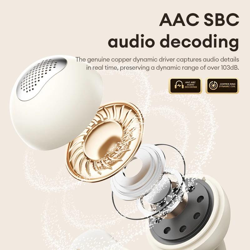 Original Lenovo RS108 Open Ear Bluetooth 6.0 Headset Clip On Wireless Earphones HiFi In-Ear Earbuds ENC Noise Canceling Headphones 30H Playtime