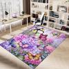 1PC Butterflies Flowers Non-Slip Floor carpet, Office, family, bedroom, Studio - Large Area Rug, Vibrant Colors, Longlasting Material-X442