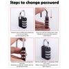 3 Digit Number Combination Pad Lock Padlock Outdoor Waterproof Lock Suitcase Luggage Bag Security Coded Lock