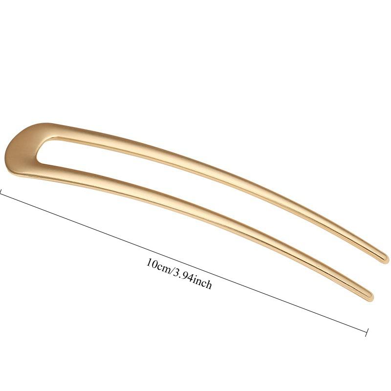 U-shaped Hairpin Fashionable Simple Metal Bun Hair Accessory Exquisite Elegant and Modern High-end Hairpin Hair Accessory New
