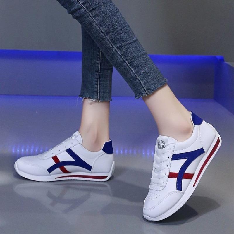 Fashion Women Leather Comfort Sports Shoes Woman Small White Shoes Fashion Comfort Sneakers All-match Lightweight Casual Running Shoes