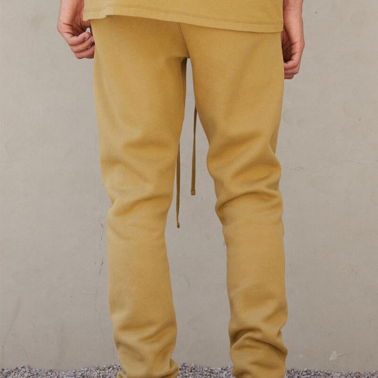 Fear of God FW21 Essentials Sweatpants with Fleece Lining and Rubber Tag Men Bottoms Ginger Amber FOG-FW21-024