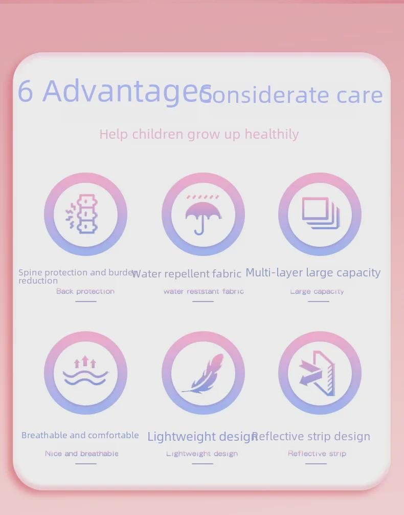 Lightweight Cute Style School Backpack for Primary School Girls by Kafani