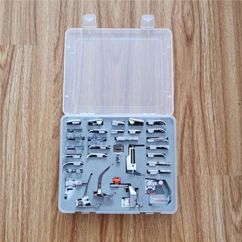 32pcs Comprehensive Sewing Presser Foot Set for Home Machines Sewing Tool Collection Embroidery and Quilting Accessories