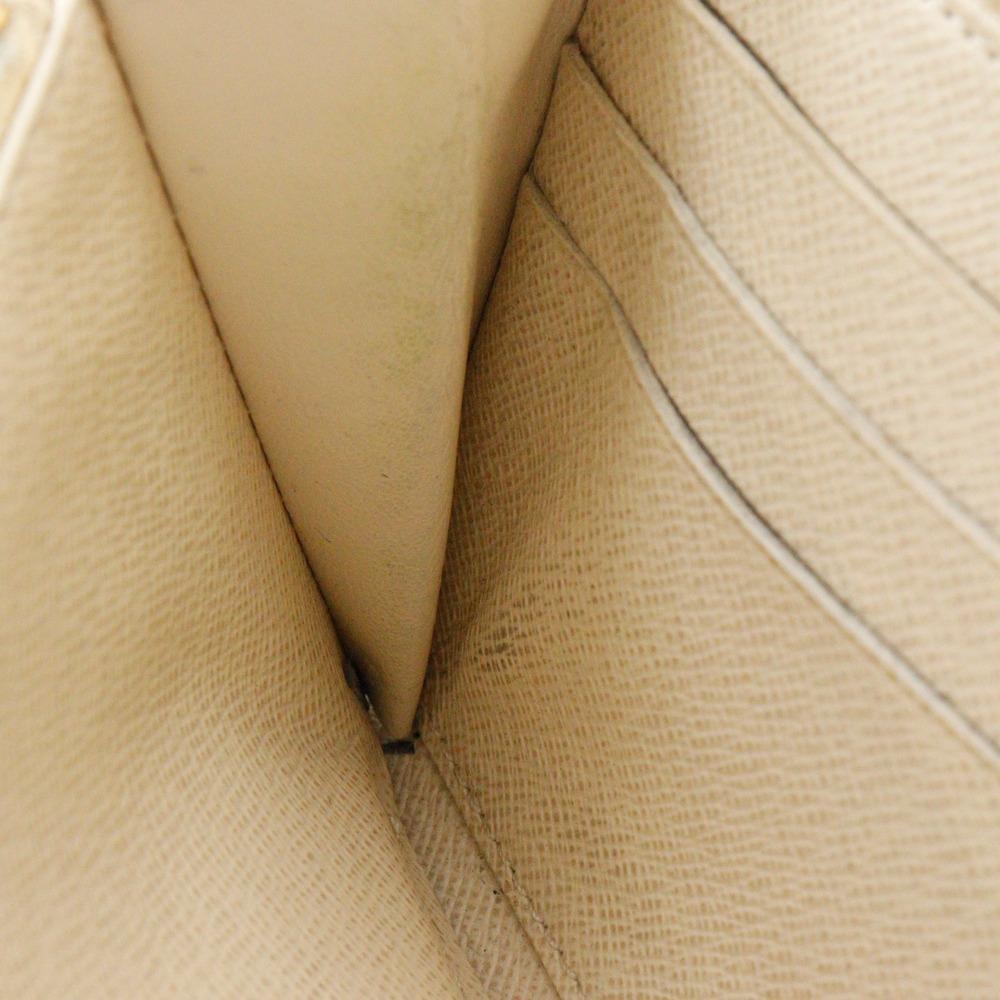 Louis Vuitton Portemonnaie Sarah N61735 Weißes Damier Azur Canvas Unisex Gebraucht