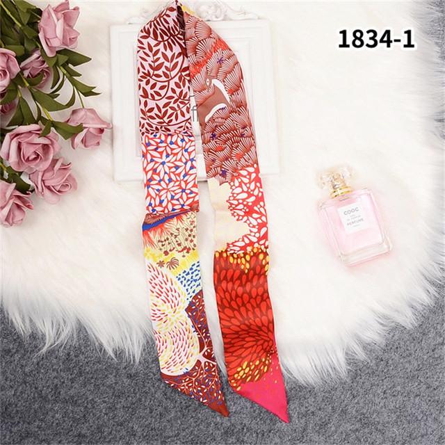 Luxury Horse Cloak Brand Scarf Fashion Design 100% Silk Scarf Women Headwear Skinny Bag Hair Scarves Neckerchief
