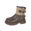 Trendiger Mädchenschuh Neue Winter-Kinderschuhe Komfort Vielseitige Kurze Stiefel Rutschfest Weich besohlt Mädchenstiefel Lässige Exquisite Lederstiefel
