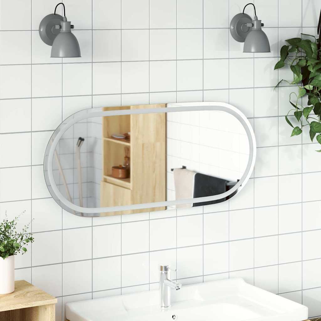 LED Bathroom Mirror 100x45 Cm Oval