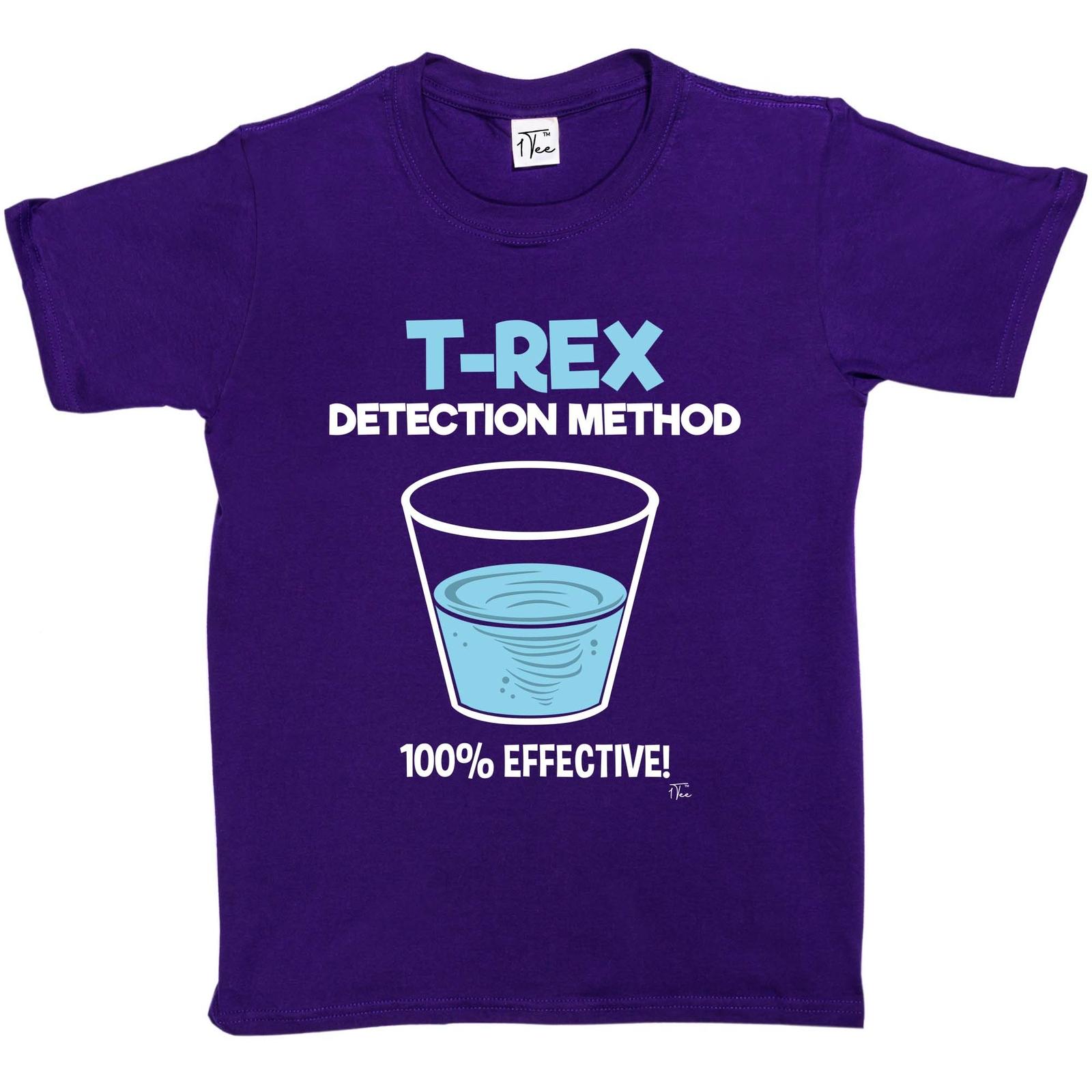 1Tee Kids Girls T-Rex Detection Method Effective Dinosaur T-Shirt XXL