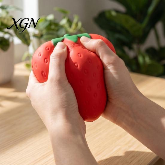 Anti Anxiety Squeeze Toy Stress Relief Pickle Toy, Reduction Cucumber Sensory Shaped Decompression Simulated Carrot Strawberry Pinch Fidget Focus Aid