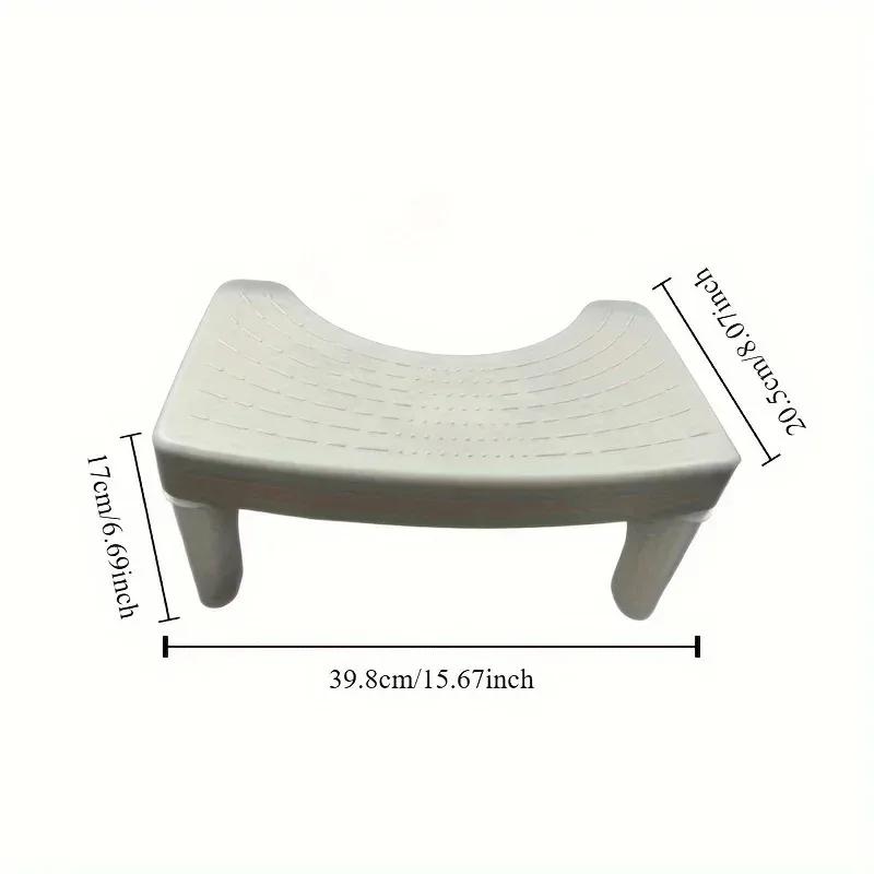 Taburet de toaletă de uz casnic Suprafață anti-alunecare Picioare solide Scaun ghemuit îngroșat Accesoriu de toaletă pentru adulți ghemuit