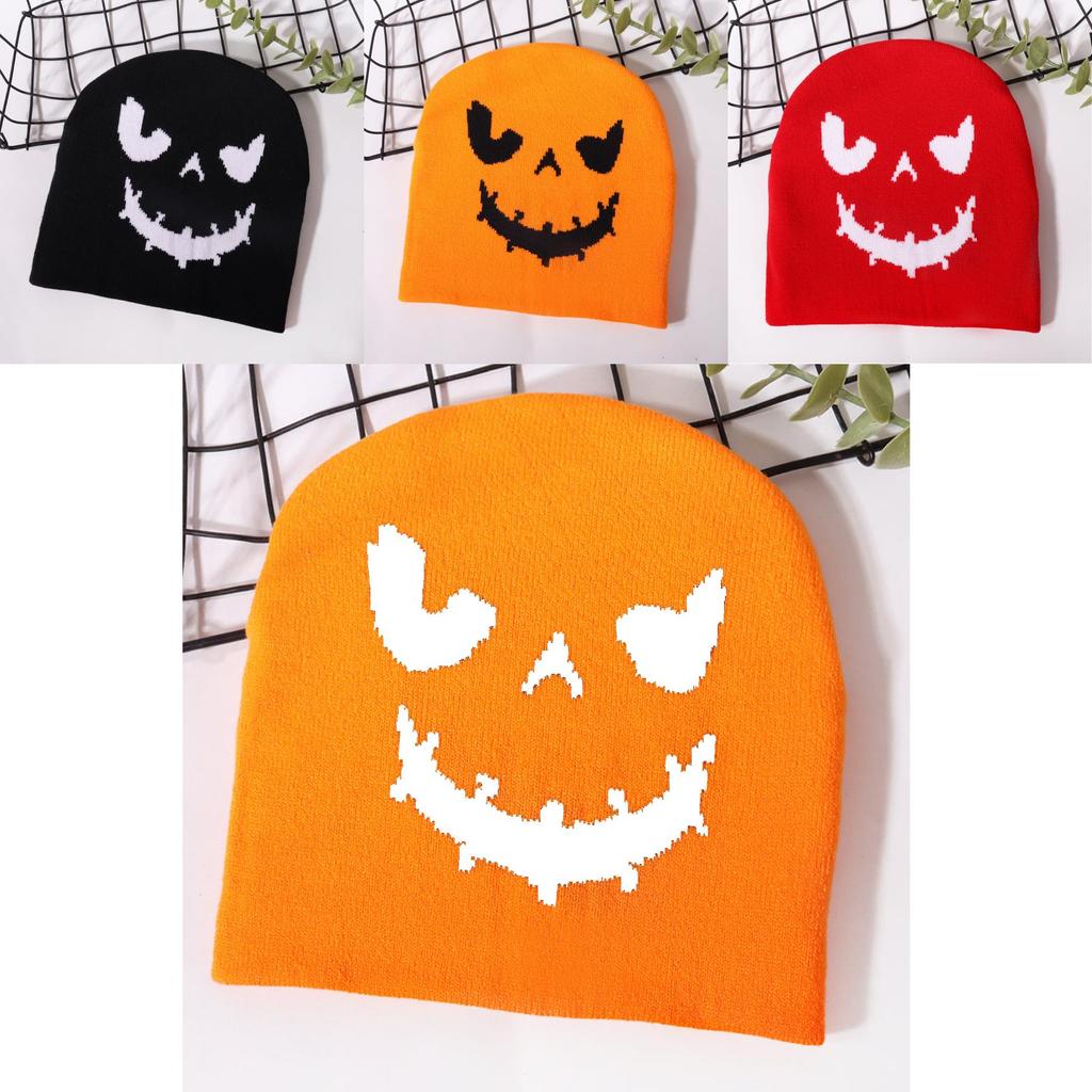 Halloween Pumpkin Knit Hat With Warmth For Fall Street Fashion Fans