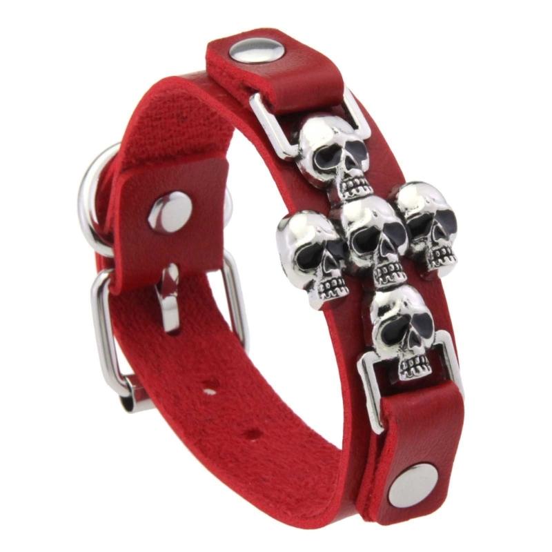 Stapelbarer Gothic-Armreif PU-Leder-Armband Unisex-Accessoire Einzigartiges Geschenk für Liebhaber alternativer Mode