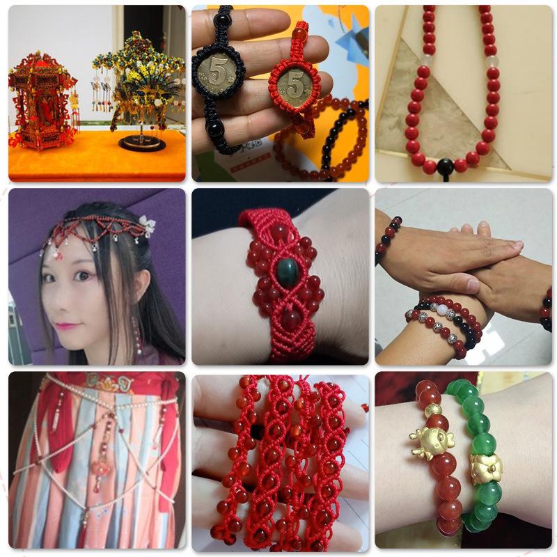 7A Natural red agate loose beads, mixed color round beads, small beads DIY Handmade woven bracelet beading accessories materials