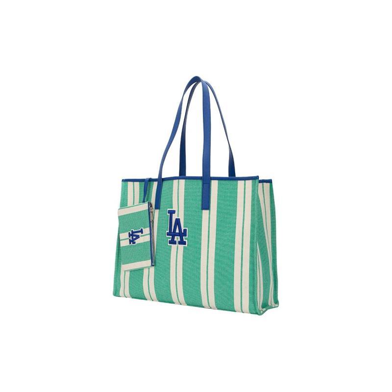 MLB Cotton Tote Bag Shopping Bag Shoulder Bag Portable Crossbody Bag Shoulder Bag Regular Unisex Green White Casual 3AORL0323-07MTS