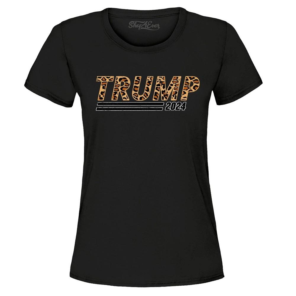 

Leopard Print Trump 2024 Presidential Campaign Women s T-Shirt MAGA Gift Shirts XL