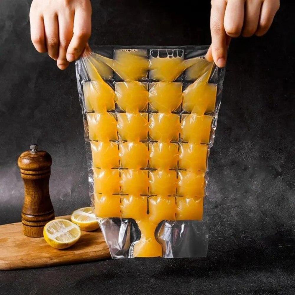 10 Stück/Packung Einweg-Eiswürfelform, selbstdichtender DIY-Eiswürfelbeutel, transparentes Design für schnelleres Einfrieren, Küchenhelfer für die kreative Eisherstellung