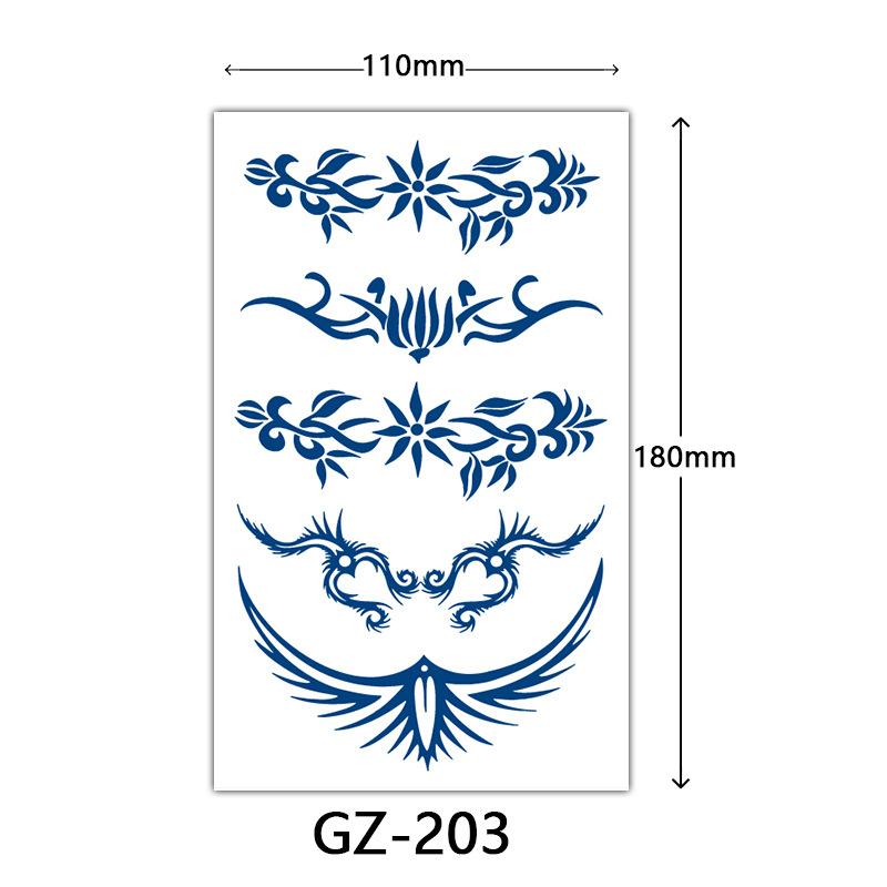 Herbal Semi-Permanent Tattoo Sticker, Semi-Permanent Tattoo Sticker, Anti-Rub, Anti-Sweat Tattoo