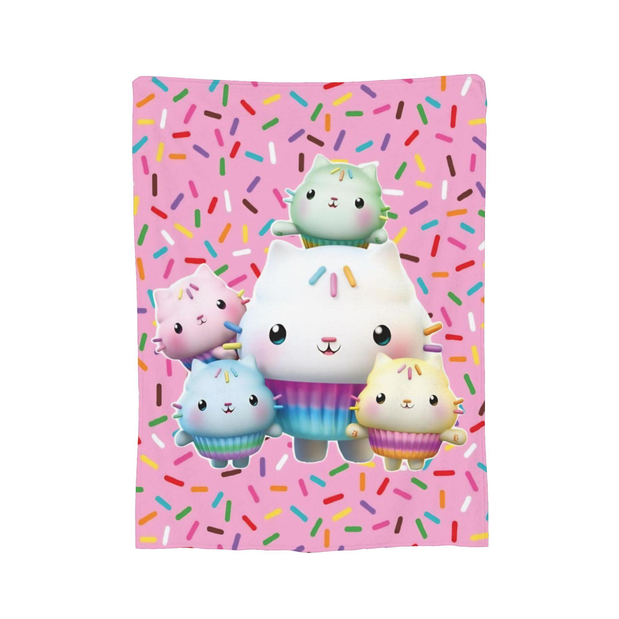 

Cartoon Cute Gabby Dollhouse Blanket Flannel Winter Cute Kids Portable Ultra-Soft Throw Blanket for Bedding Office Rug Piece 40x50in