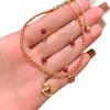 18k Gold Plated Zircon Double Layer Horse Bracelet - Chinese Retro Style with Woven Rope