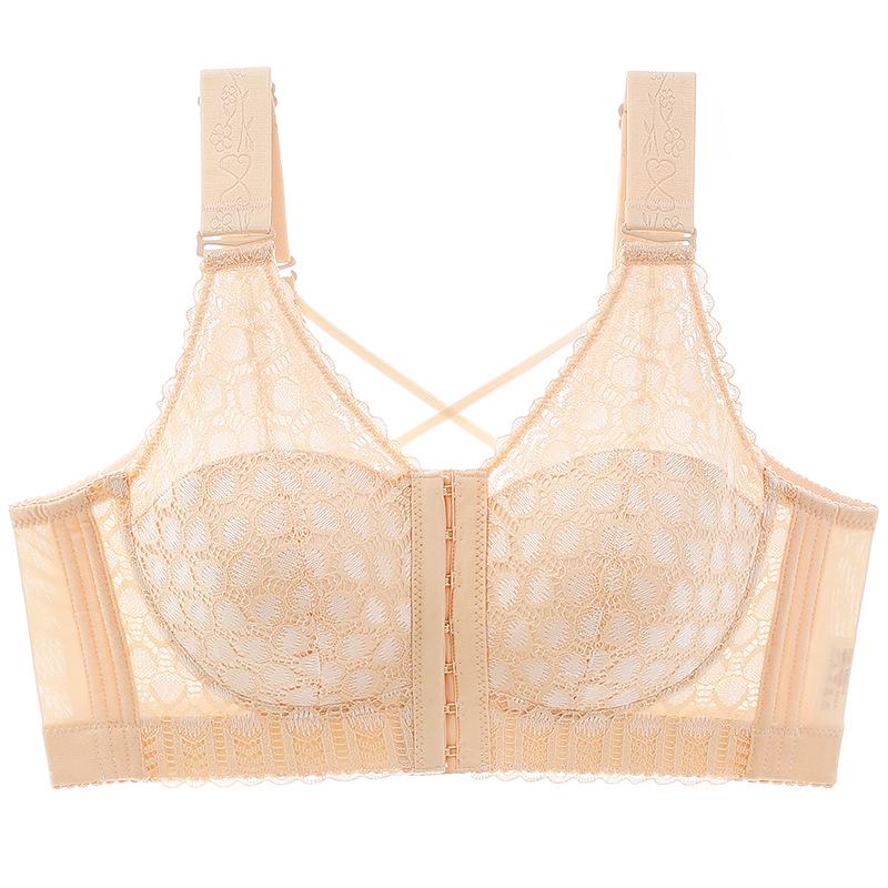 Adjustable Front Closure Support Bra for Women: Beautiful Back, Anti-Sagging, No Underwire, Plus Size - Minimizes Large Chests