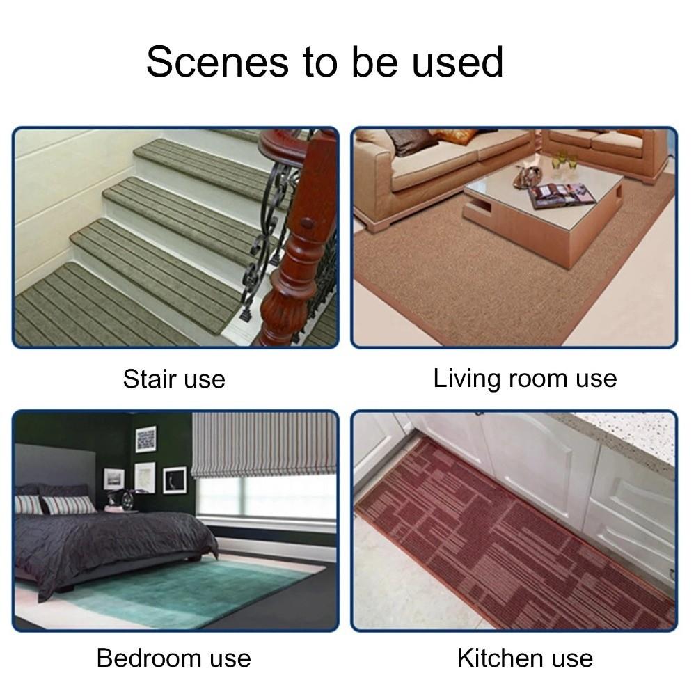 4Pcs Reusable Non-slip Carpet Stickers Traceless Carpet Tape Rug Corner Gripper Household