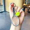 Tennis Metal Delightful Racket Keychain Fashionable Gift For Holidays Festivities And