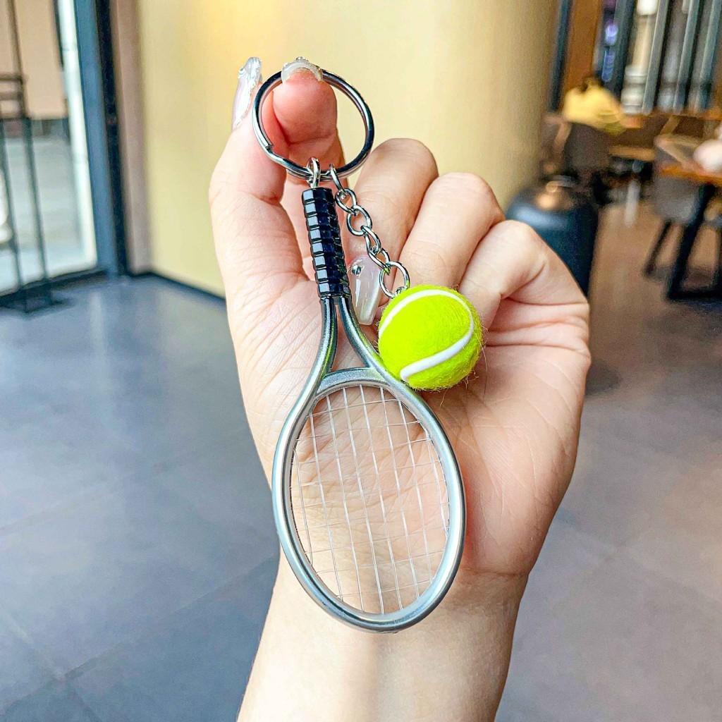 Tennis Metal Delightful Racket Keychain Fashionable Gift For Holidays Festivities And