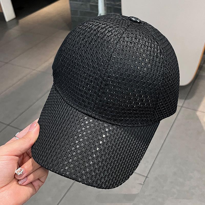 Cappellino da Baseball Traspirante in Rete Monocolore Estivo Protezione Solare Casual Versatile Uomo Donna con Visiera Traforata