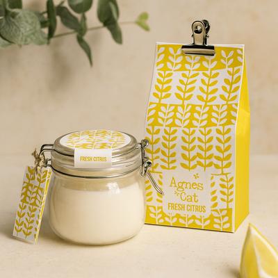 Soy Wax Scented Candle Citrus Kilner Jar 400ml