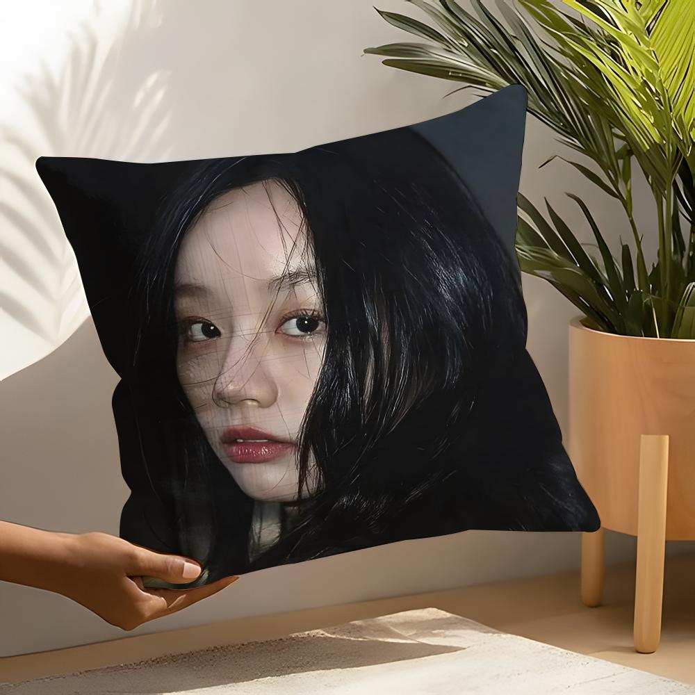 Beautiful Singer LLee Hyeri Pillow Case Linen Cushion Covers For Decorative Sofa Home Pillows Case Car Chair Pillows Cases