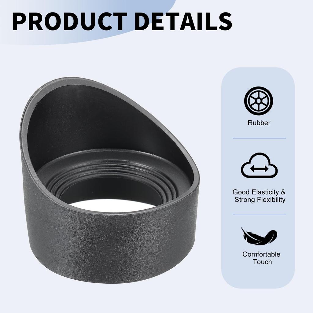PATIKIL Eyepiece Set of Rubber Eyepiece for Stereo and Black 42-46mm Eyecups, 3, Covers, Microscopes, Telescopes, Scopes,