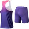 Anta Color Block Pullover Round Neck Vest And Elastic Waist Shorts Sports Leisure Set Men Sets Pure-White Grass-Purple 152355207-1