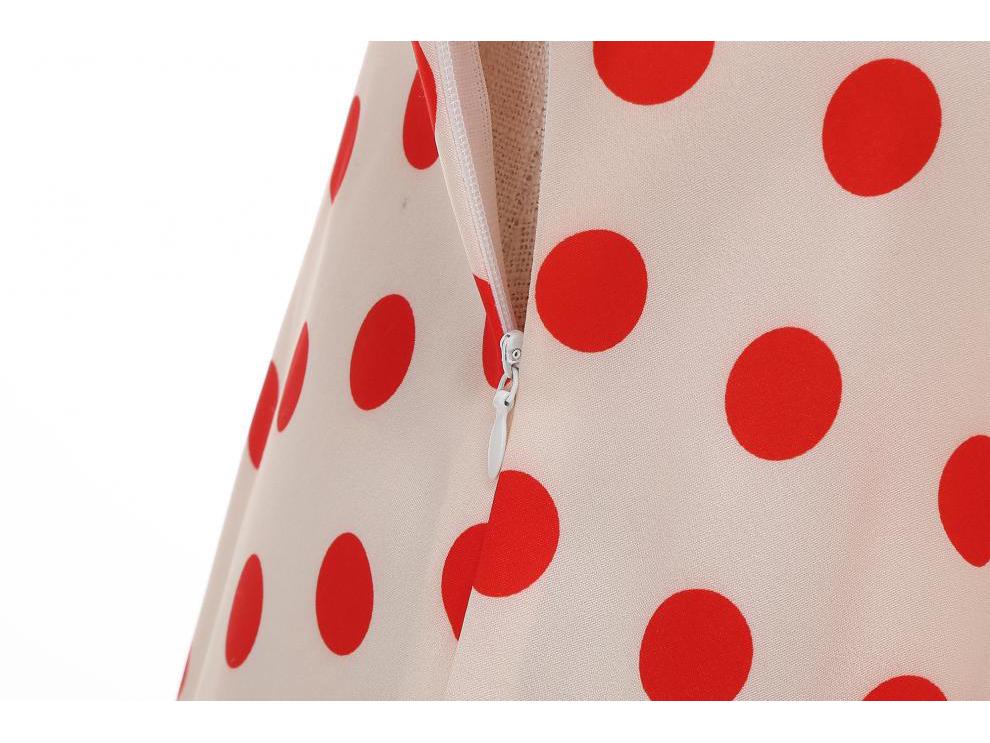 Polka Dot French Retro Hepburn Dress with Shirt Collar