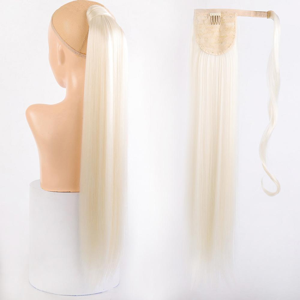 

Длинные прямые хвостики на клипсе в хвосте на шнурке синтетические накладные волосы с конским хвостом 26inches