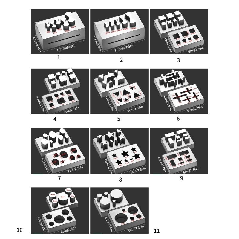 Professional Steel Mold Punch Set Jewelry Clasps Making Molds Necklace Lock Crafting Tool Steel Texture for Jewelry
