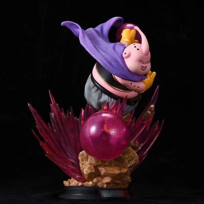 21cm Dragon Ball Z Anime Figure Burst Wave Fat Majin Buu GK Battle Figurine Scene Statue Model Toy Doll Collectible Decora Gifts